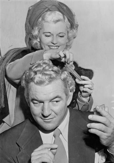 George and Betty pinning hair